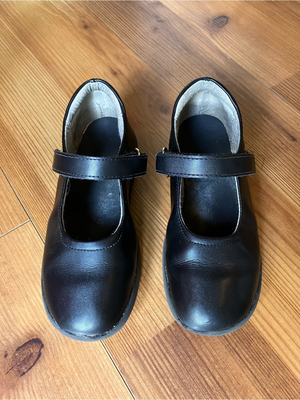 School Issue Black Mary Jane Strap Dress Shoes for Kids